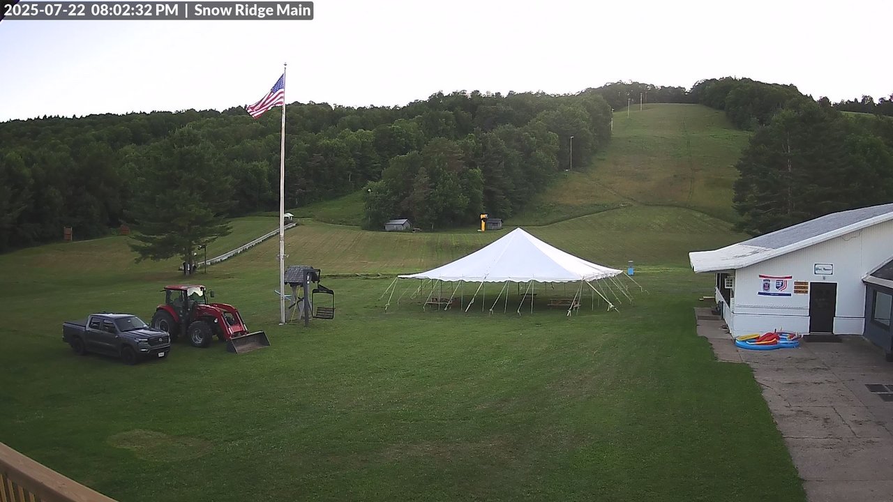 time-lapse frame, Snow Ridge Ski Hill webcam