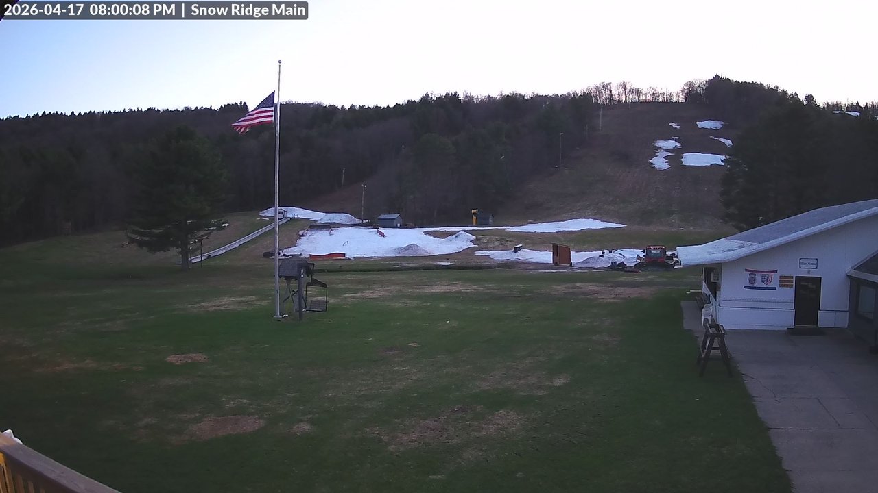 time-lapse frame, Snow Ridge Ski Hill webcam
