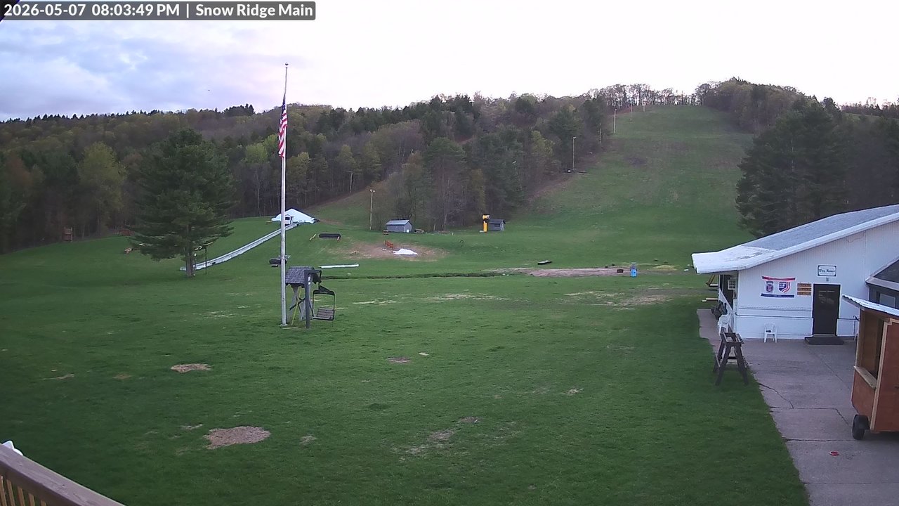 time-lapse frame, Snow Ridge Ski Hill webcam