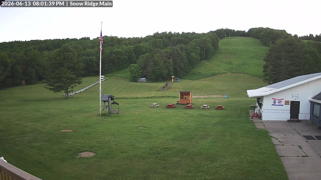 time-lapse frame, Snow Ridge Ski Hill webcam