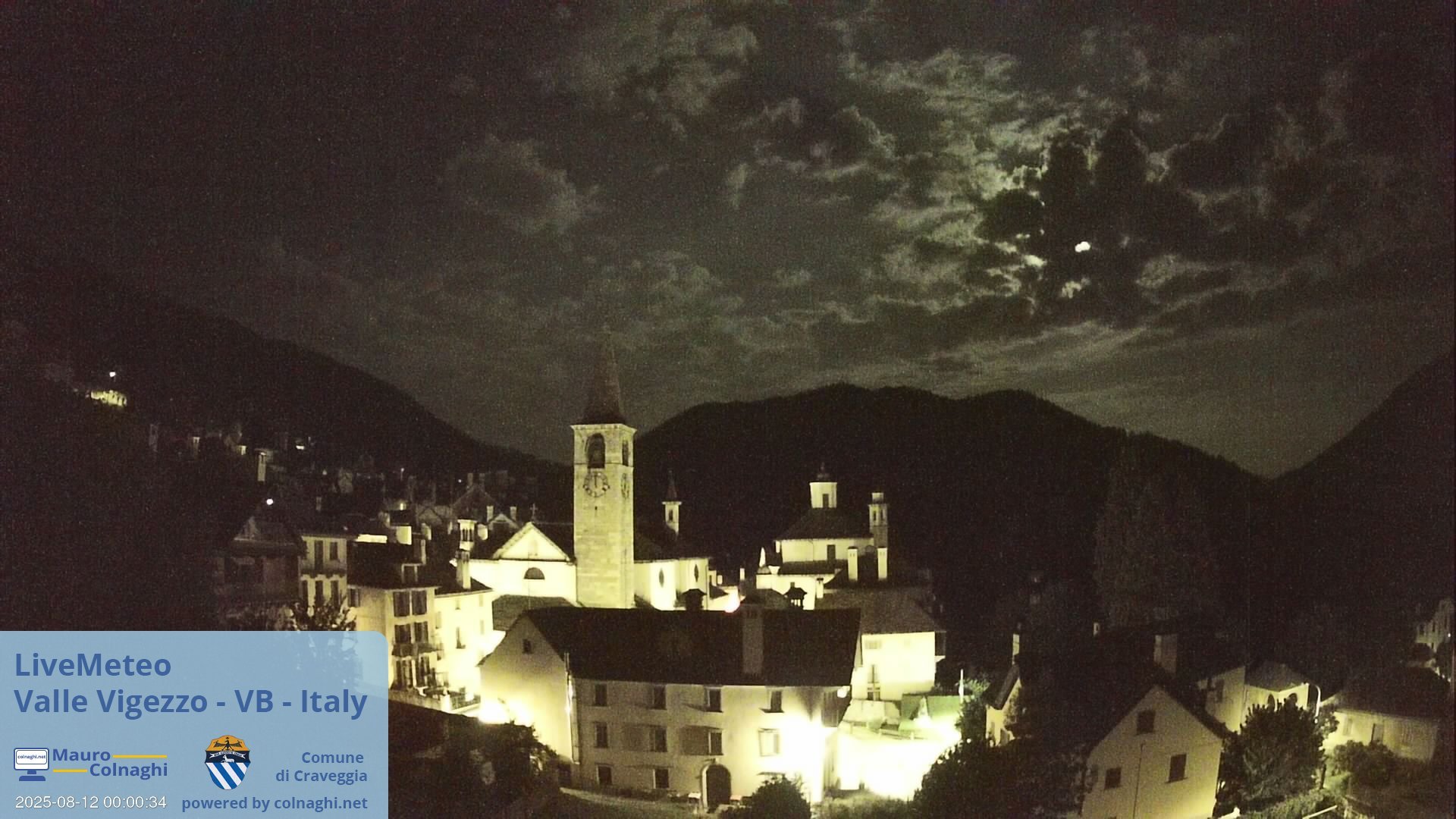 time-lapse frame, Craveggia webcam