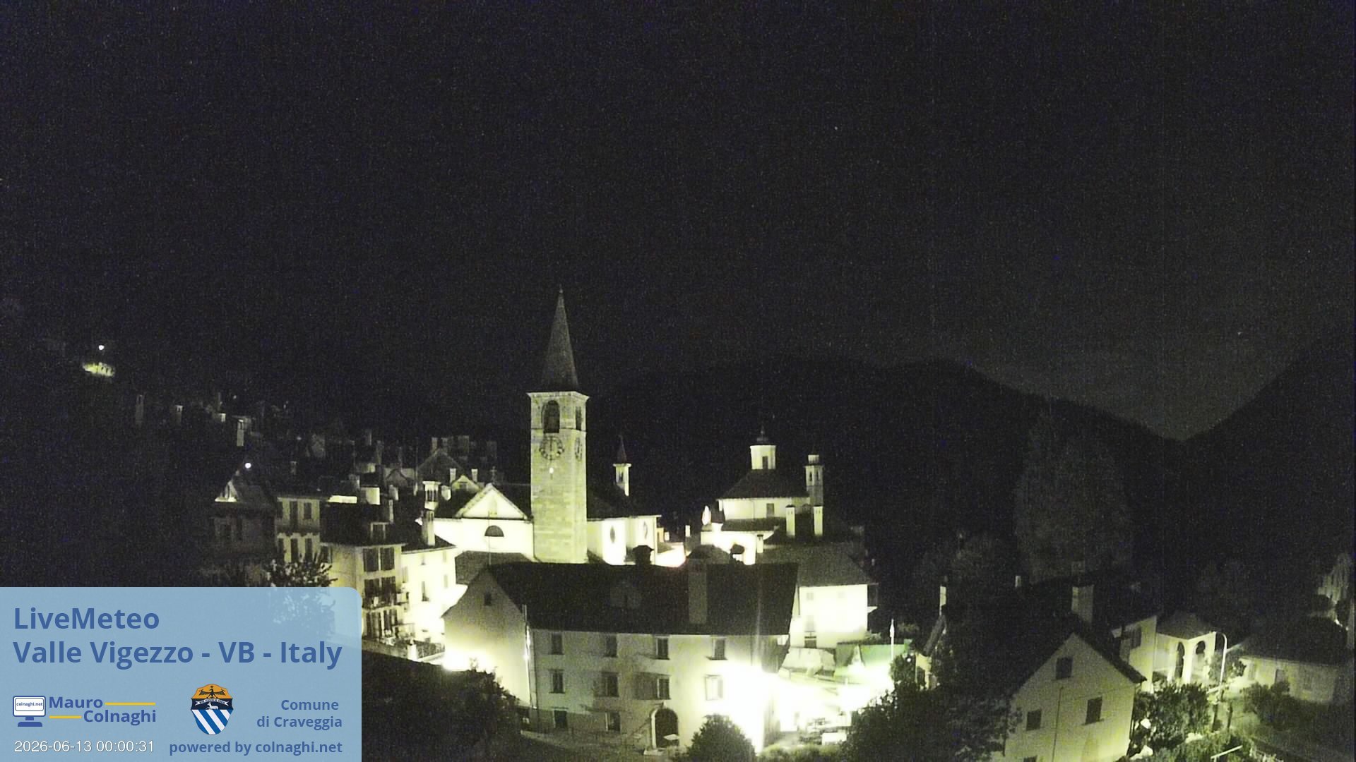 time-lapse frame, Craveggia webcam