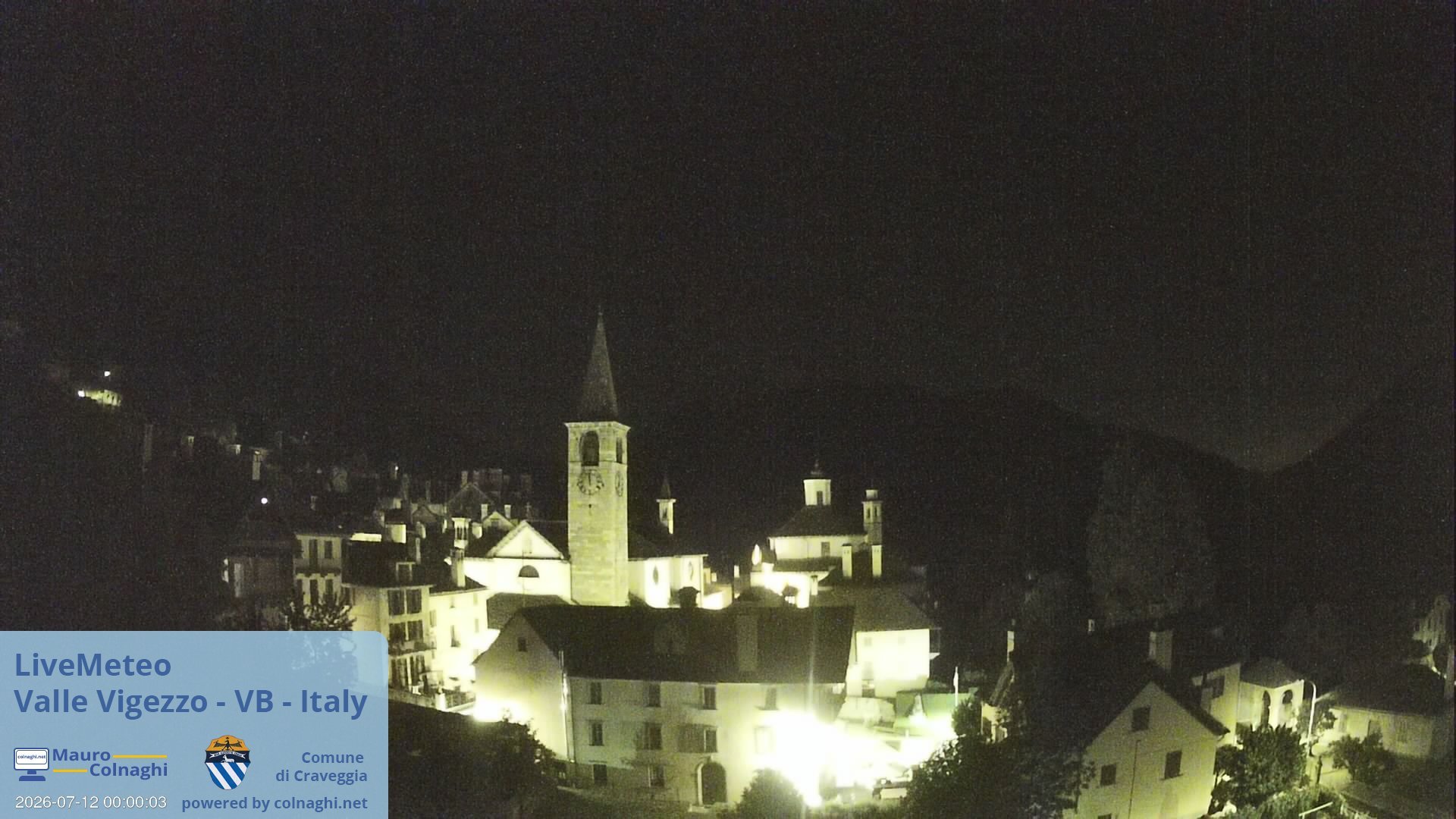 time-lapse frame, Craveggia webcam