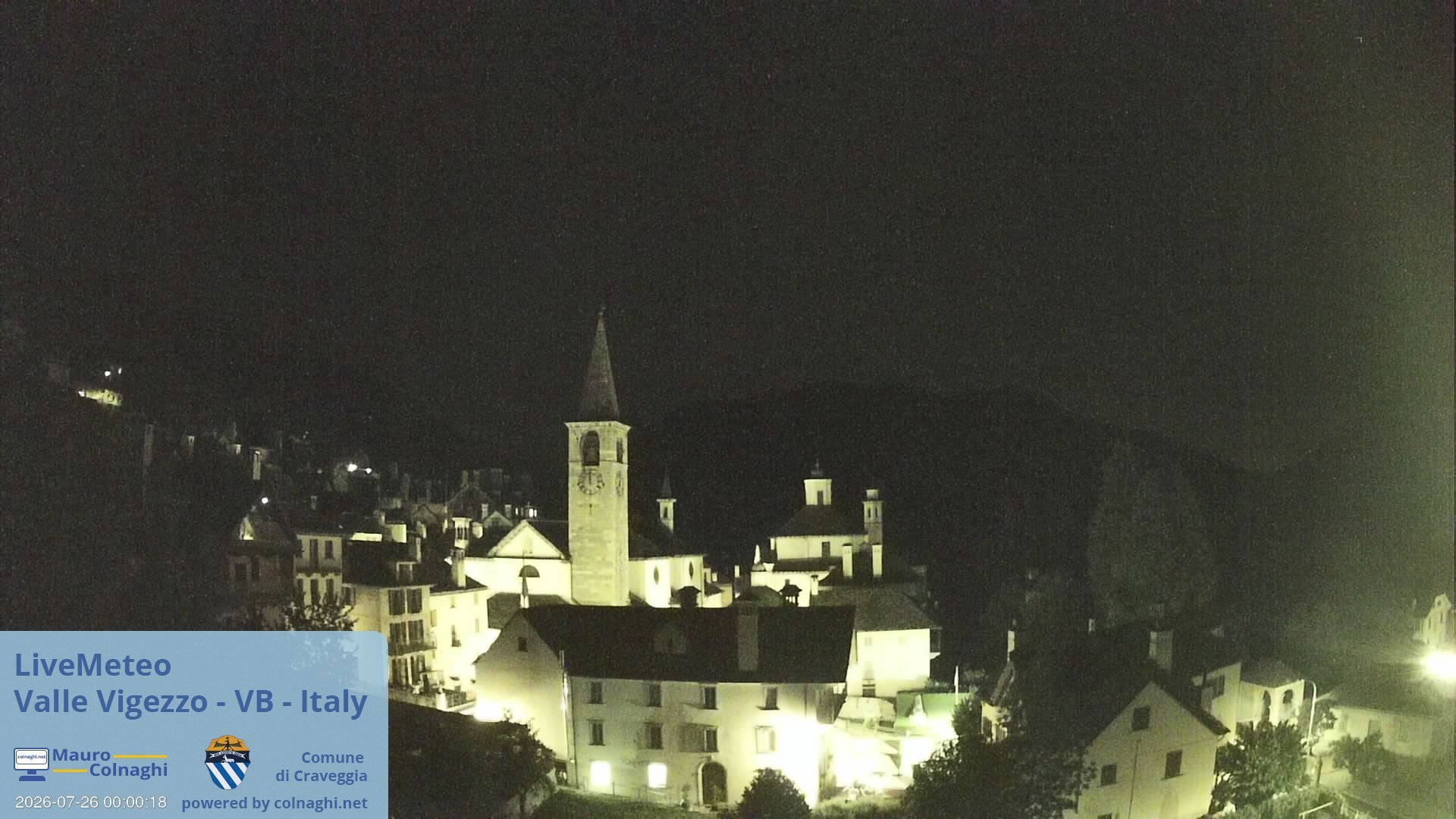 time-lapse frame, Craveggia webcam