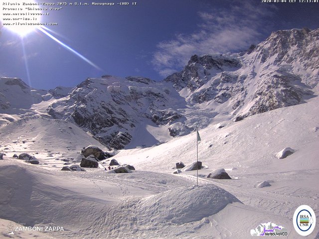 time-lapse frame, Valanga del 5-3-2020 webcam