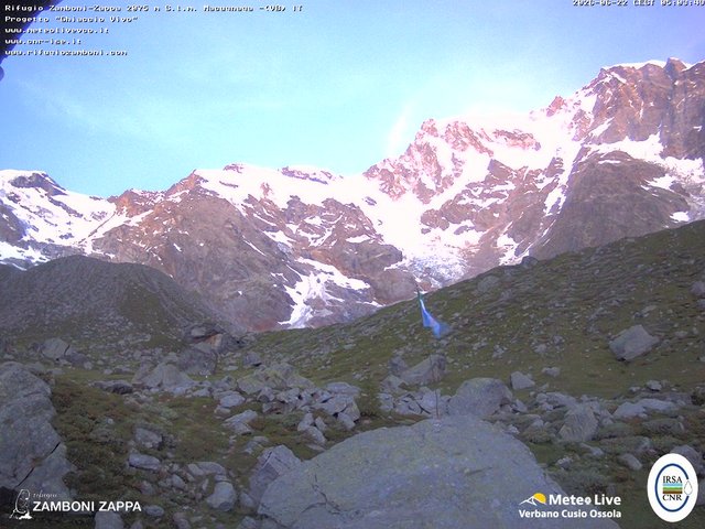 time-lapse frame, Rifugio Zamboni webcam