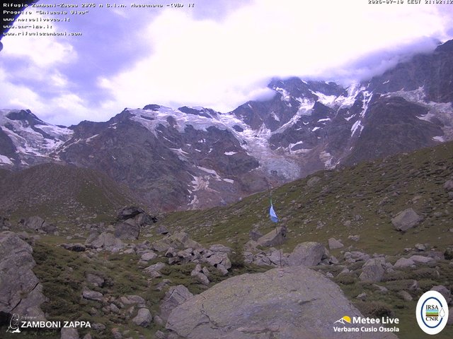time-lapse frame, Rifugio Zamboni webcam