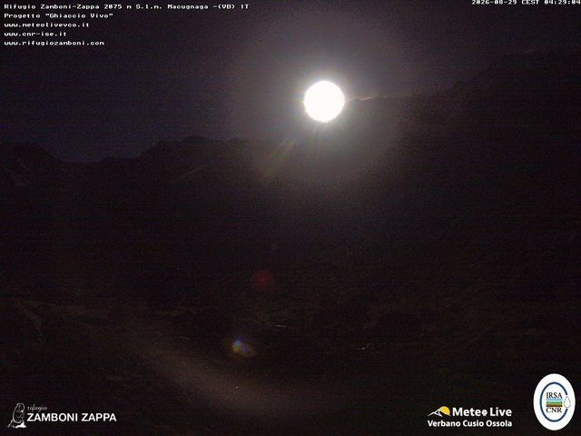time-lapse frame, Rifugio Zamboni webcam