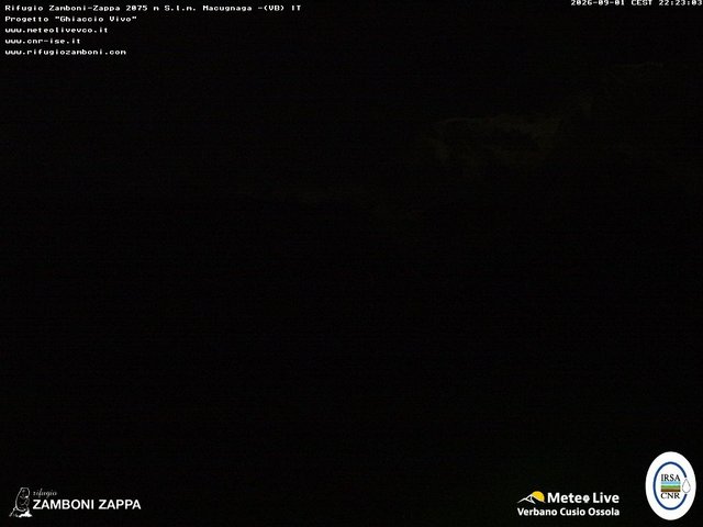 time-lapse frame, Rifugio Zamboni webcam