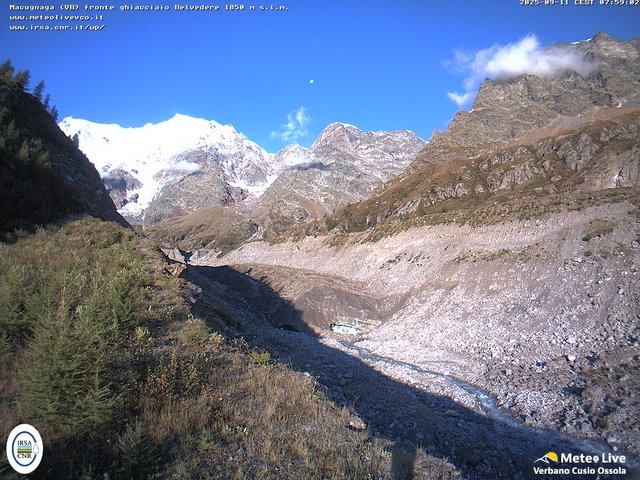 time-lapse frame, Fronte ghiacciaio Belvedere webcam