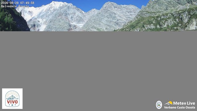 time-lapse frame, Fronte ghiacciaio Belvedere webcam