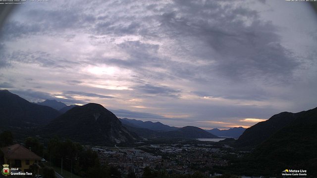 time-lapse frame, Gravellona Toce panoramica webcam