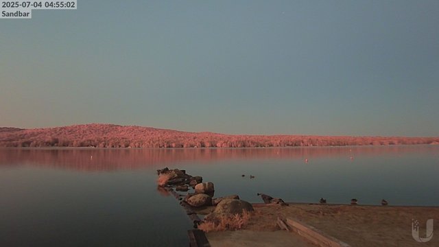 time-lapse frame, 4th Lake Sandbar webcam