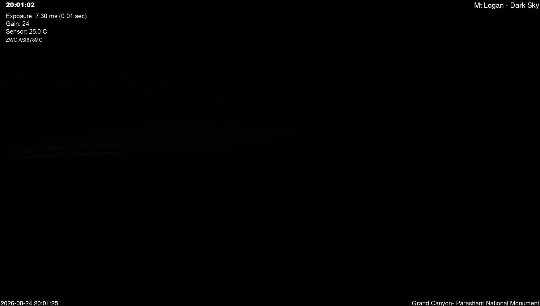 view from Mt Logan - Dark Sky on 2026-08-24
