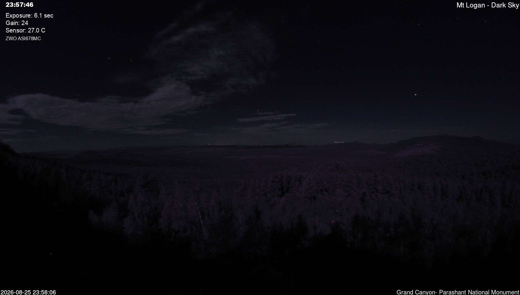 view from Mt Logan - Dark Sky on 2026-08-25