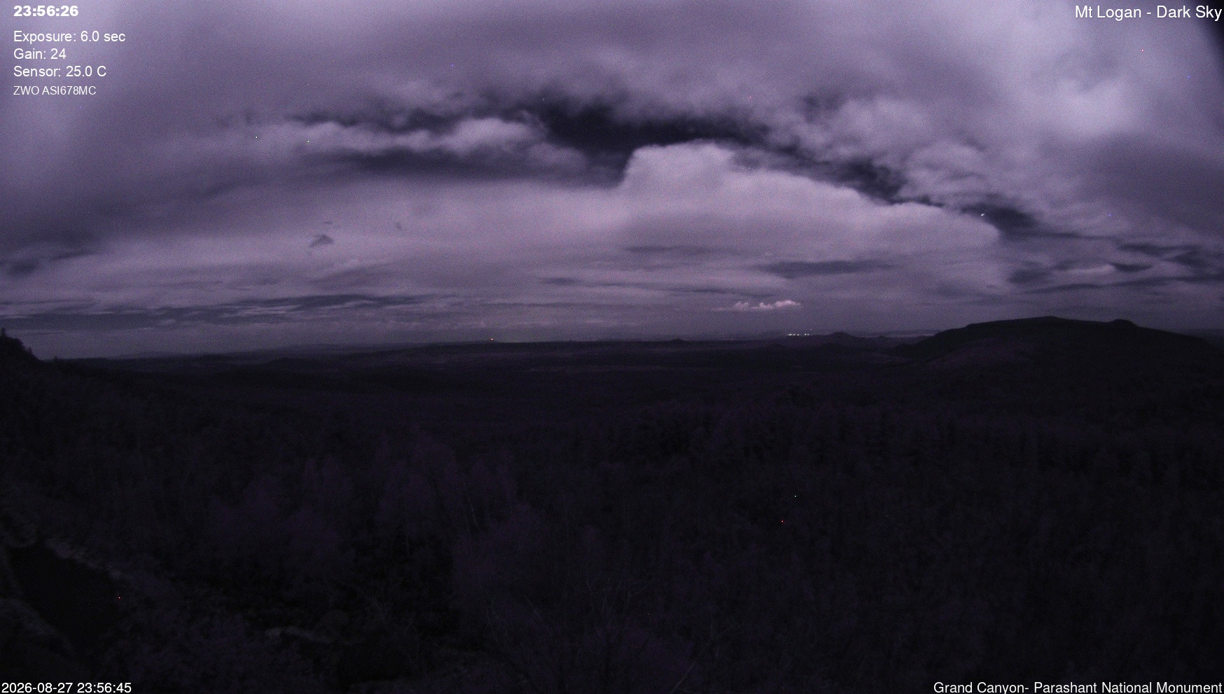view from Mt Logan - Dark Sky on 2026-08-27