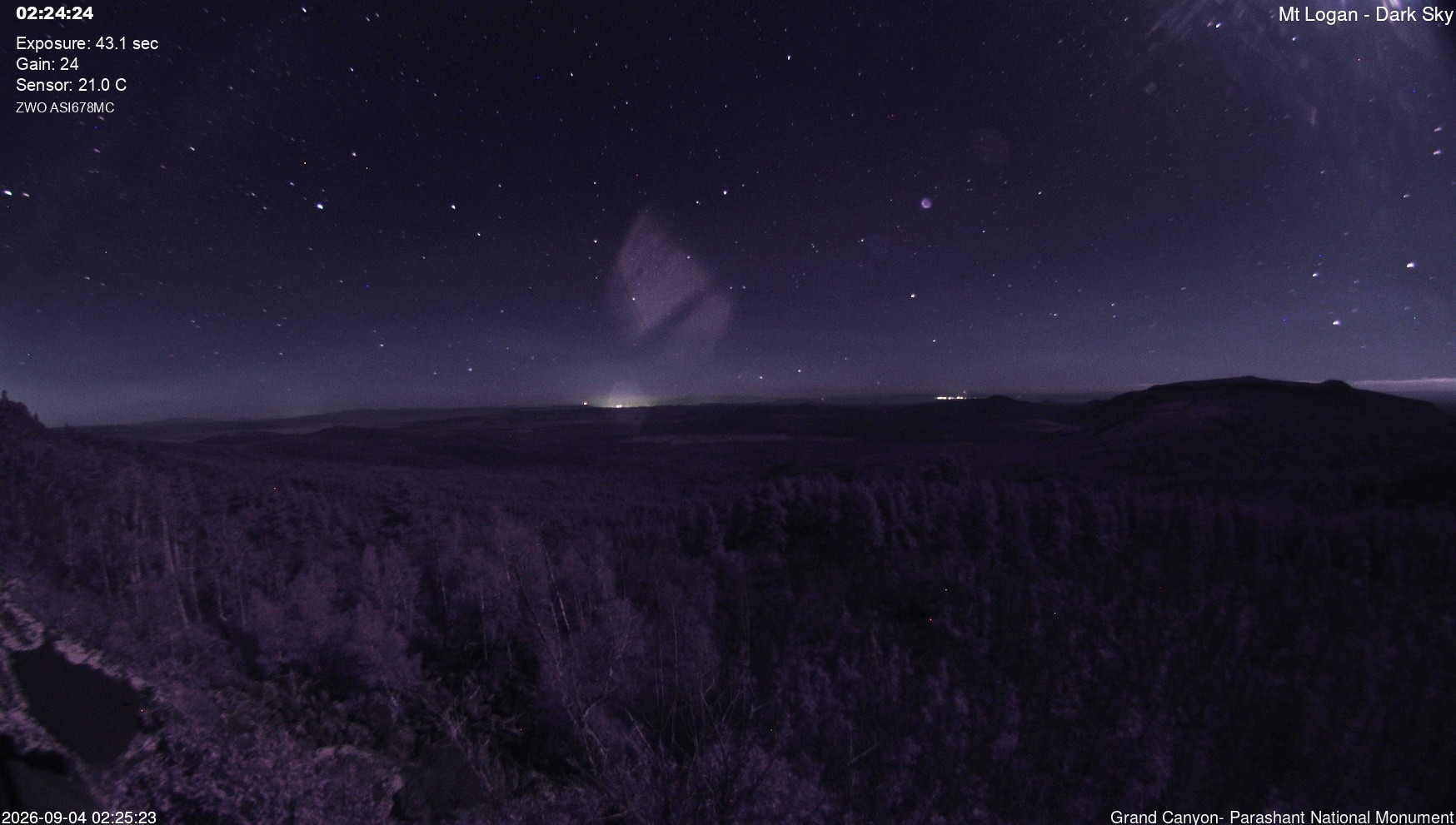 view from Mt Logan - Dark Sky on 2026-09-04