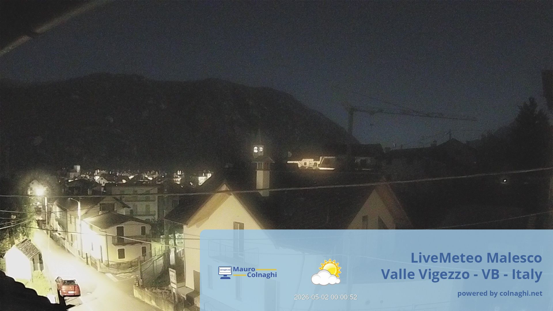 time-lapse frame, Malesco webcam
