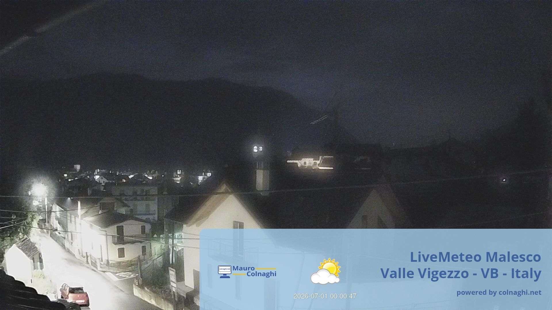time-lapse frame, Malesco webcam