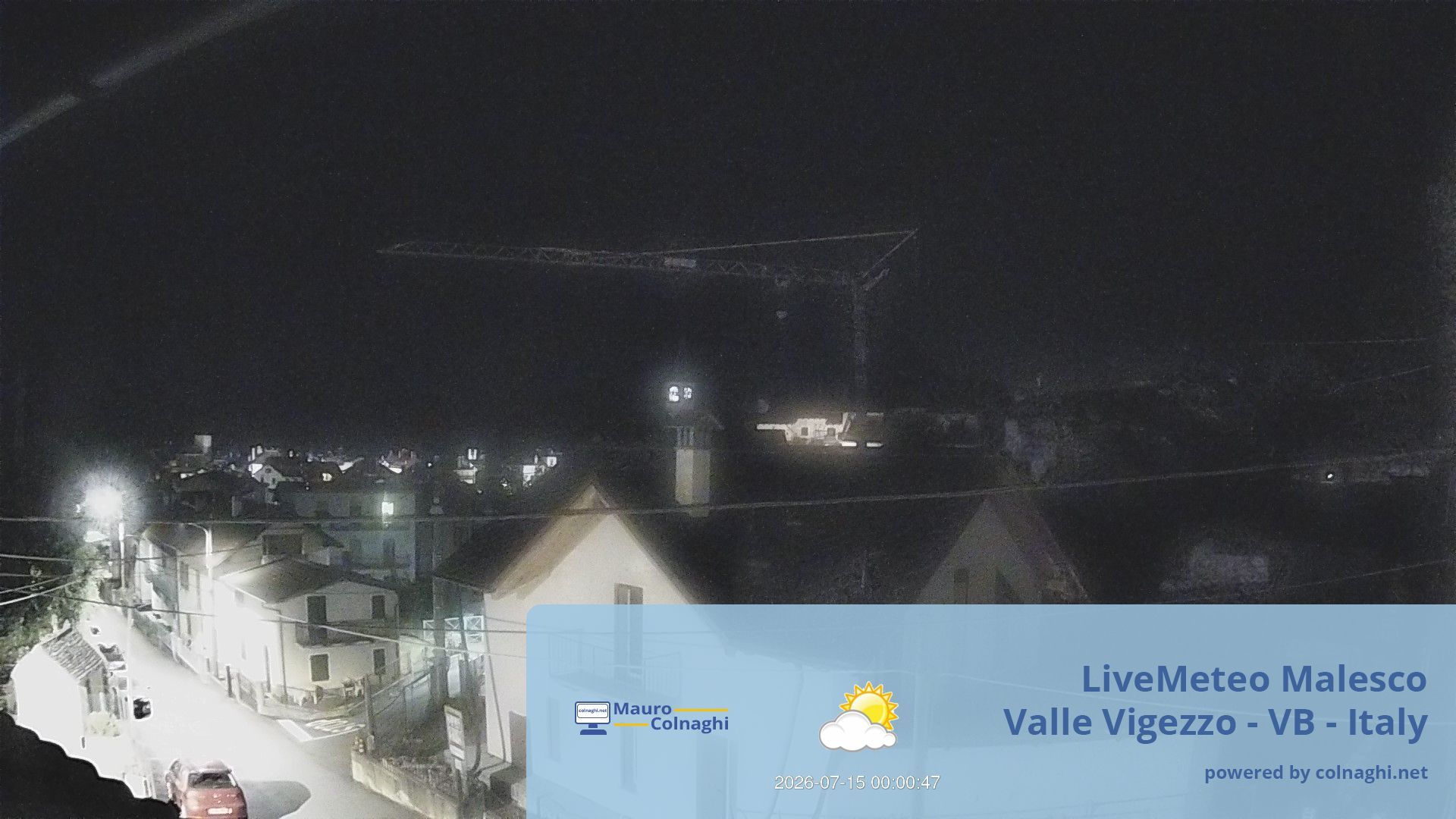 time-lapse frame, Malesco webcam