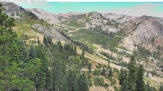 view from Palisades Tahoe Far East Top on 2026-08-25