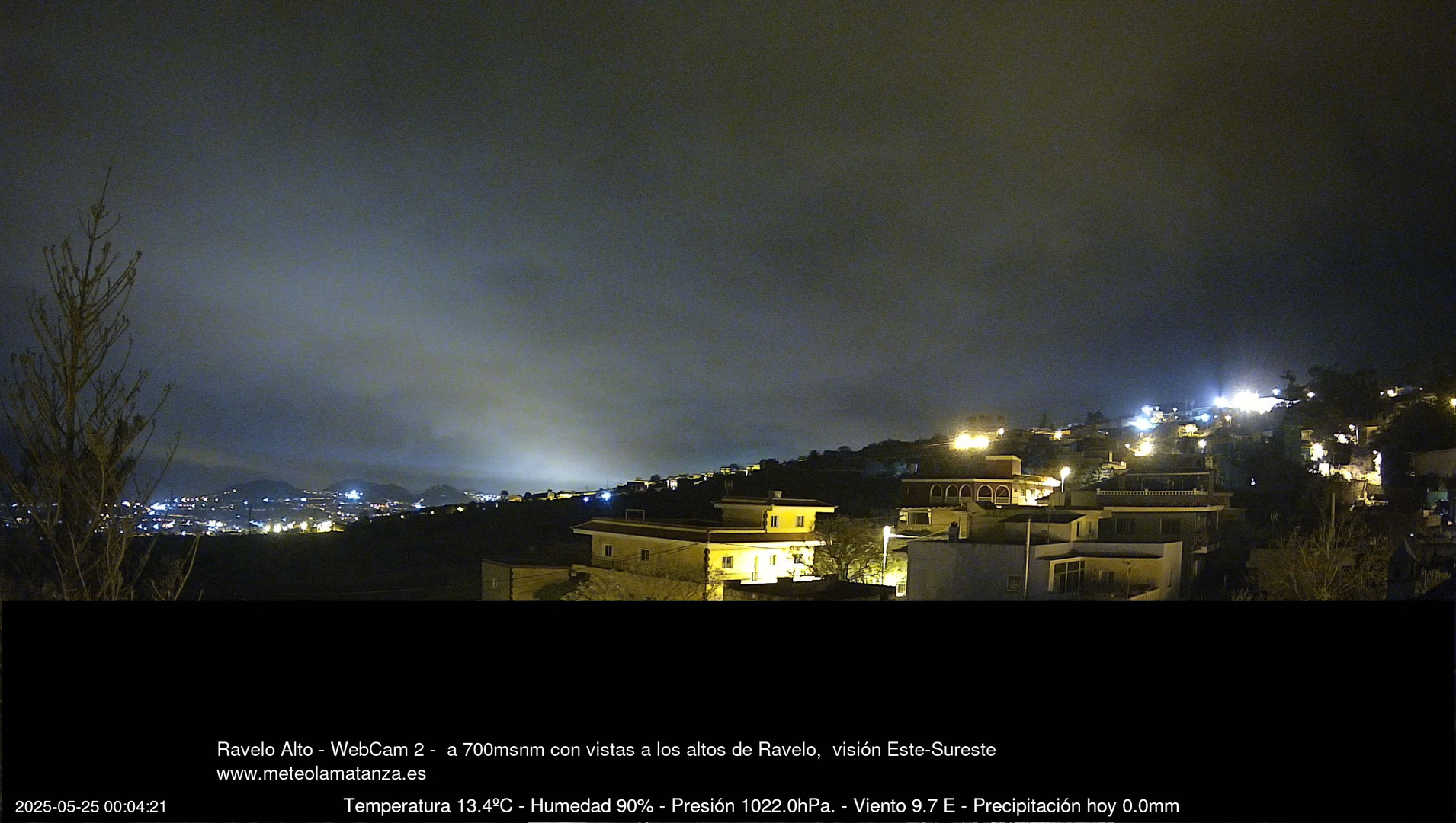 time-lapse frame, Ravelo, visión E-SE, 428msnm webcam