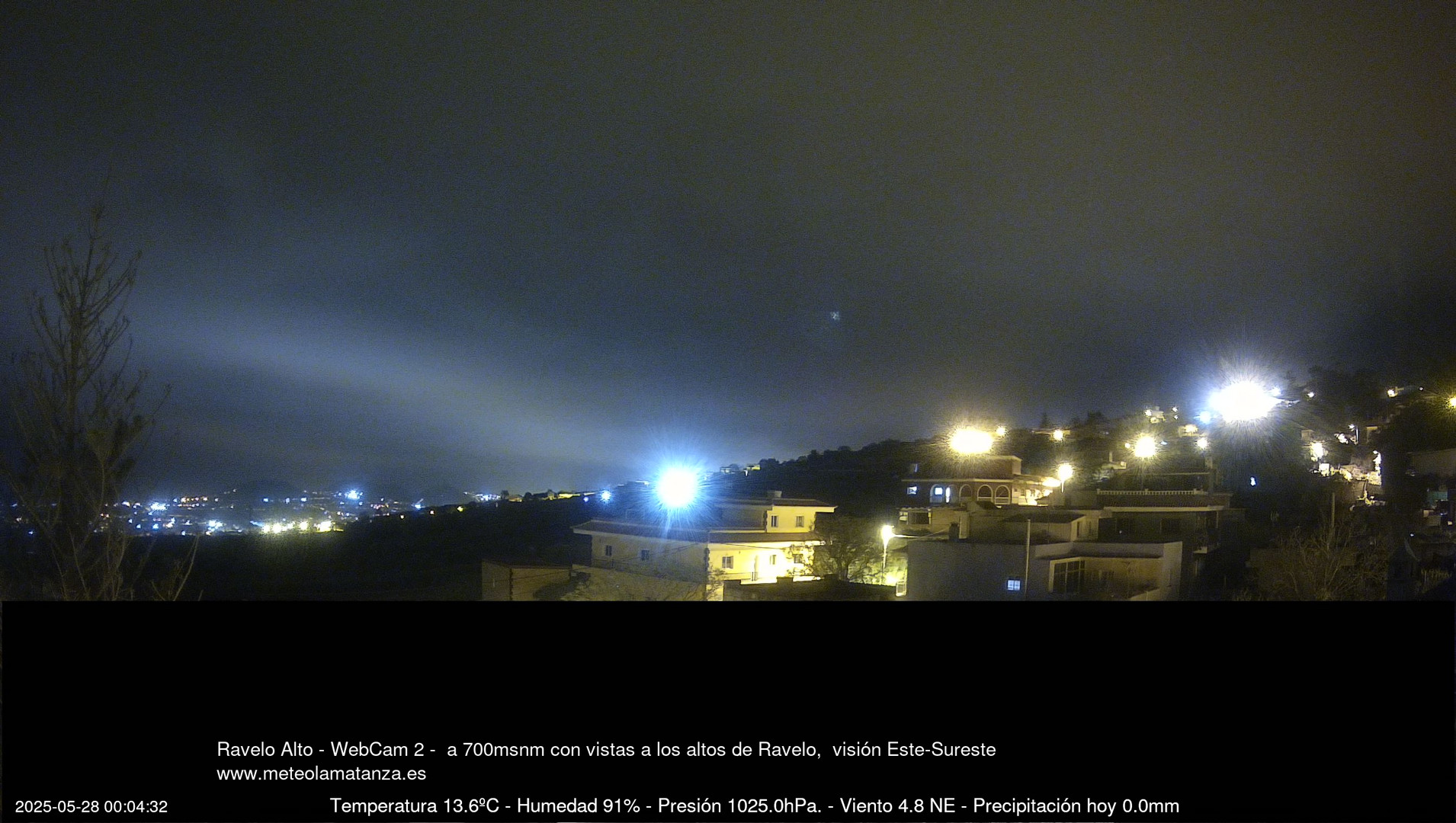 time-lapse frame, Ravelo, visión E-SE, 428msnm webcam