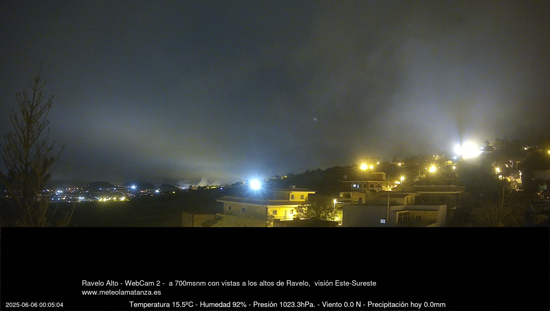 time-lapse frame, Ravelo, visión E-SE, 428msnm webcam