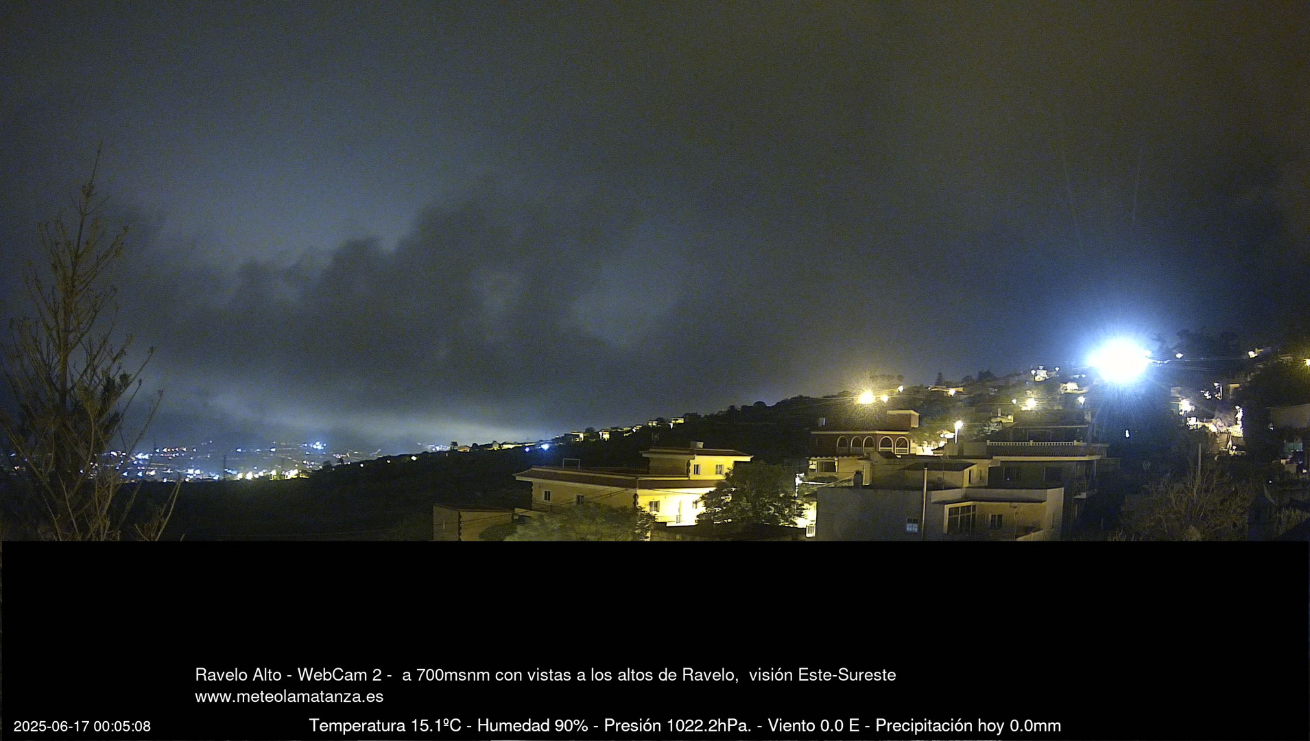 time-lapse frame, Ravelo, visión E-SE, 428msnm webcam