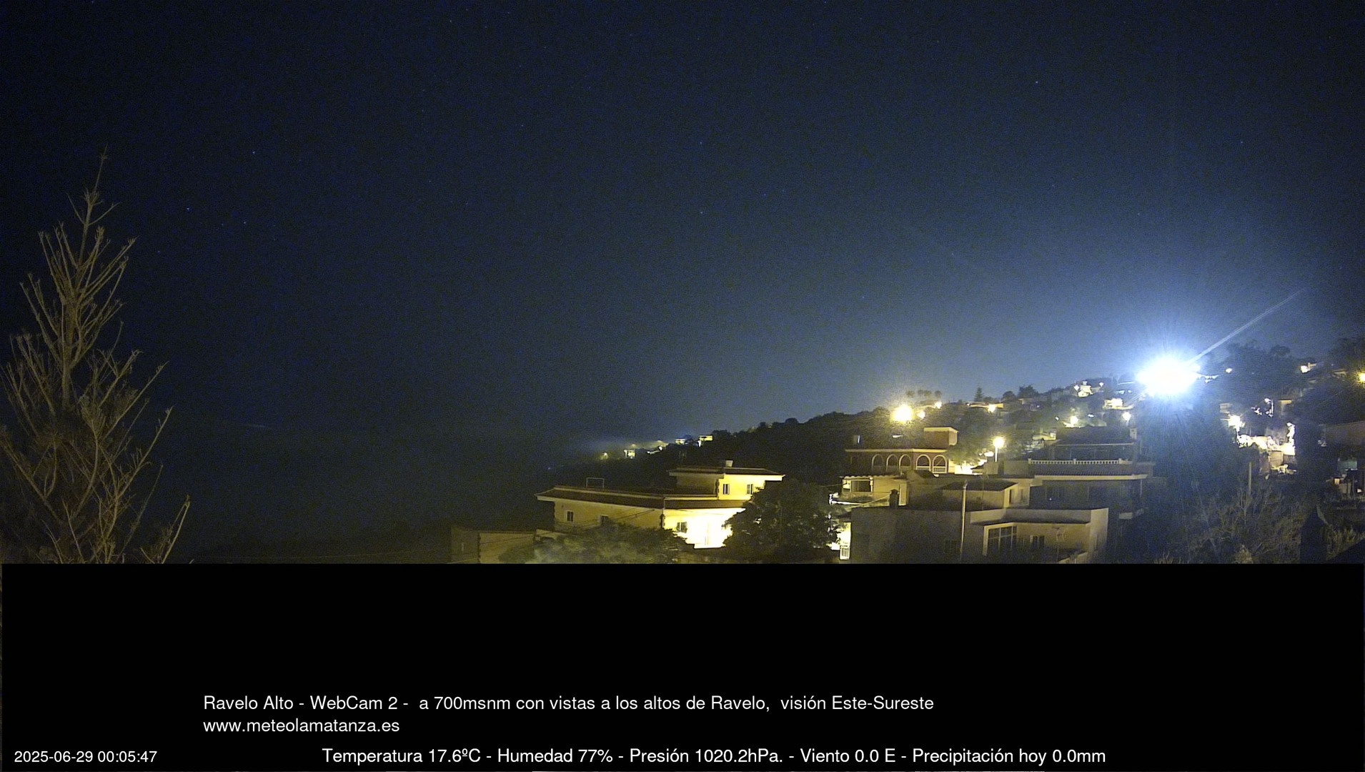 time-lapse frame, Ravelo, visión E-SE, 428msnm webcam