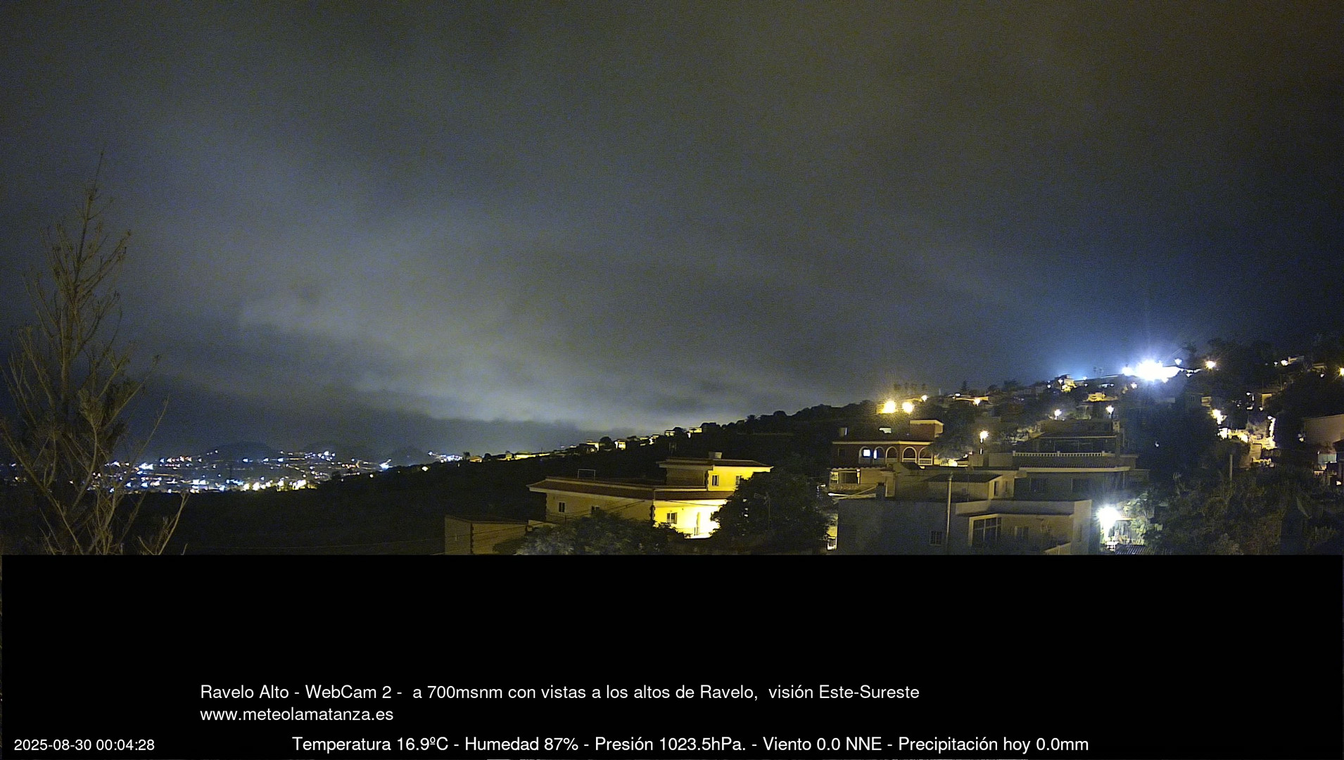 time-lapse frame, Ravelo, visión E-SE, 428msnm webcam