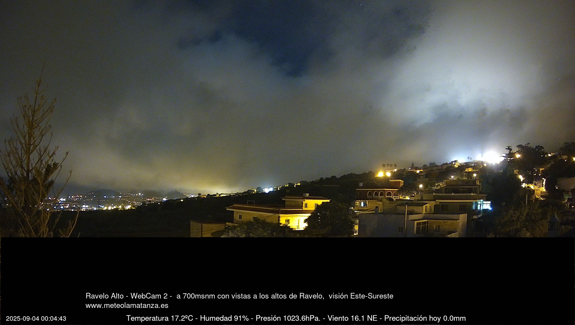 time-lapse frame, Ravelo, visión E-SE, 428msnm webcam