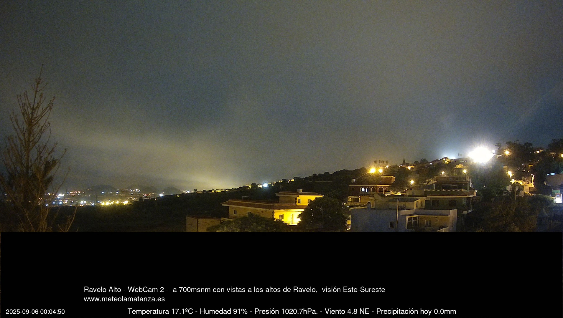 time-lapse frame, Ravelo, visión E-SE, 428msnm webcam