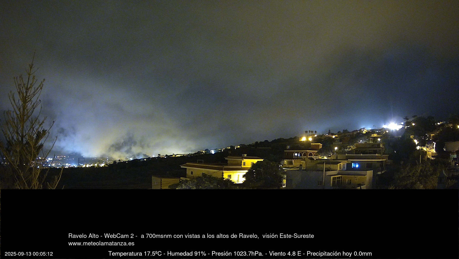 time-lapse frame, Ravelo, visión E-SE, 428msnm webcam