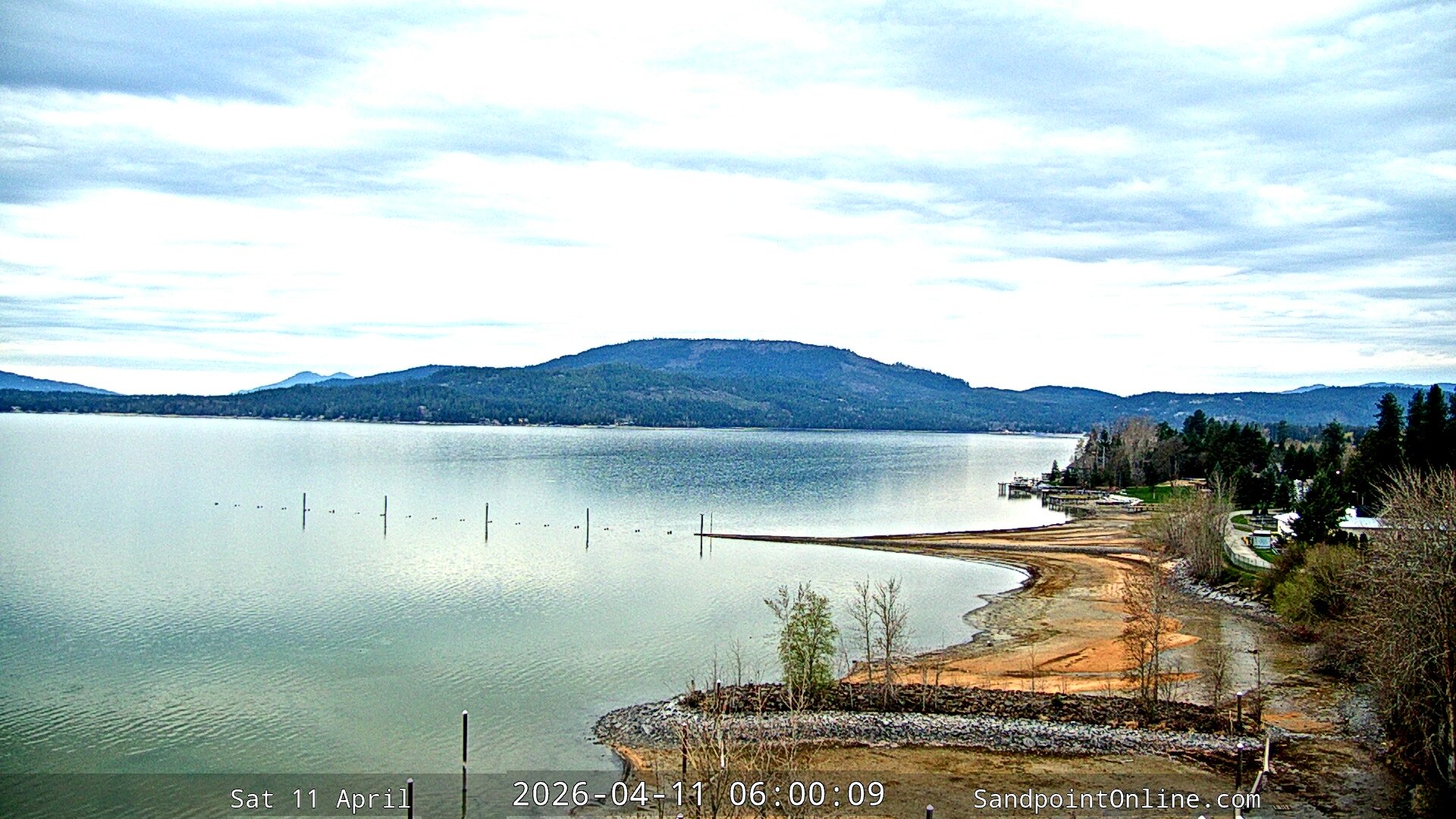 time-lapse frame, Sandpoint Online - Lake Pend Oreille webcam