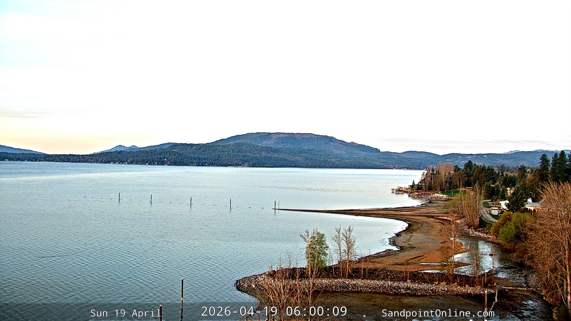 time-lapse frame, Sandpoint Online - Lake Pend Oreille webcam