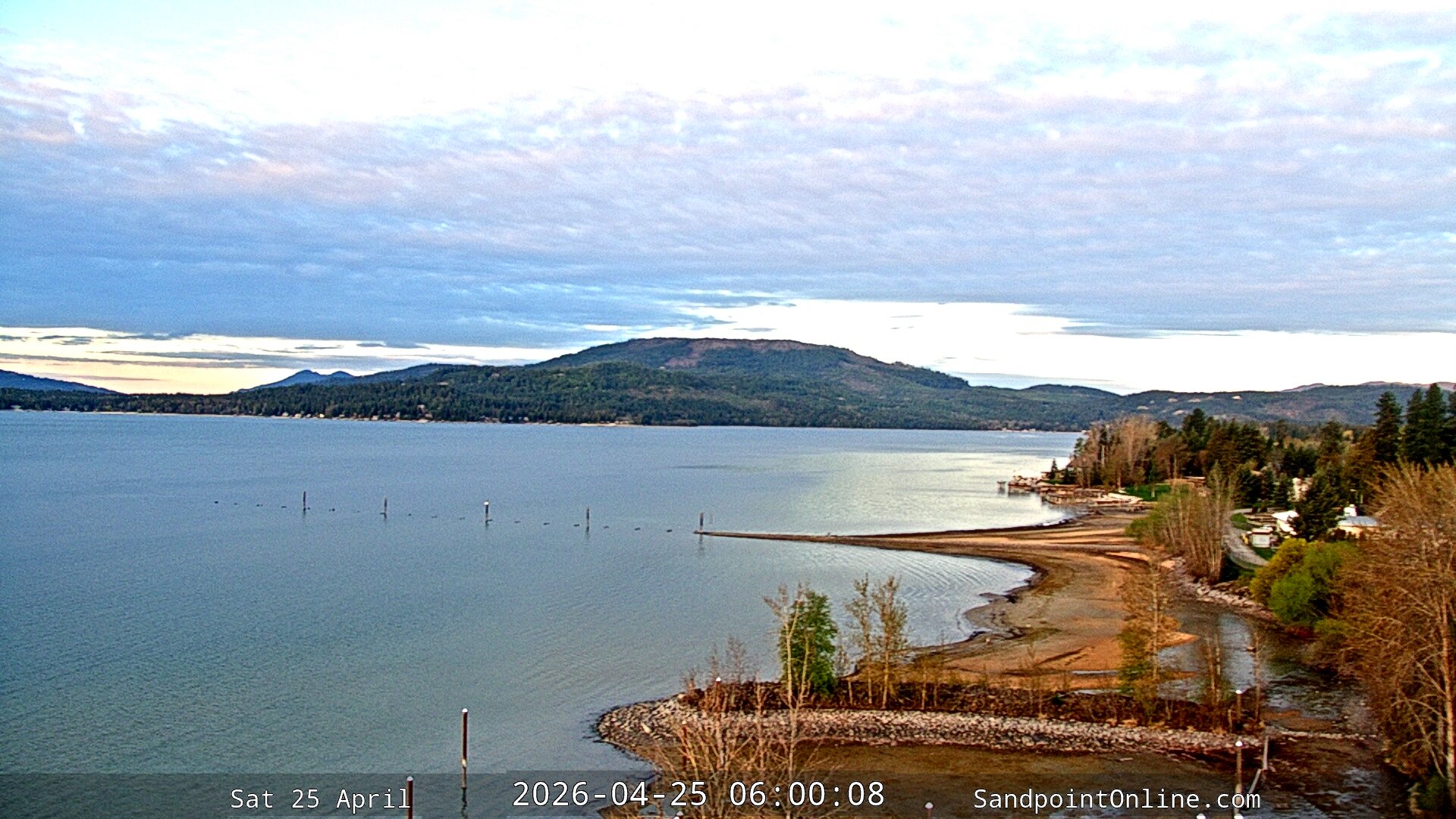 time-lapse frame, Sandpoint Online - Lake Pend Oreille webcam