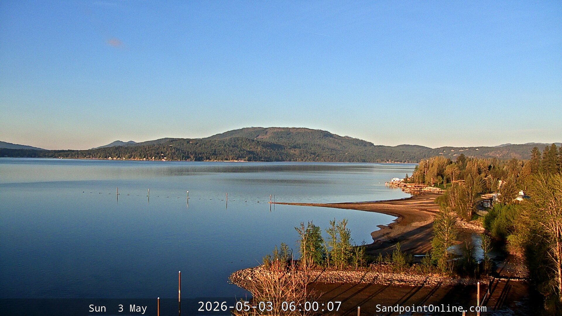 time-lapse frame, Sandpoint Online - Lake Pend Oreille webcam