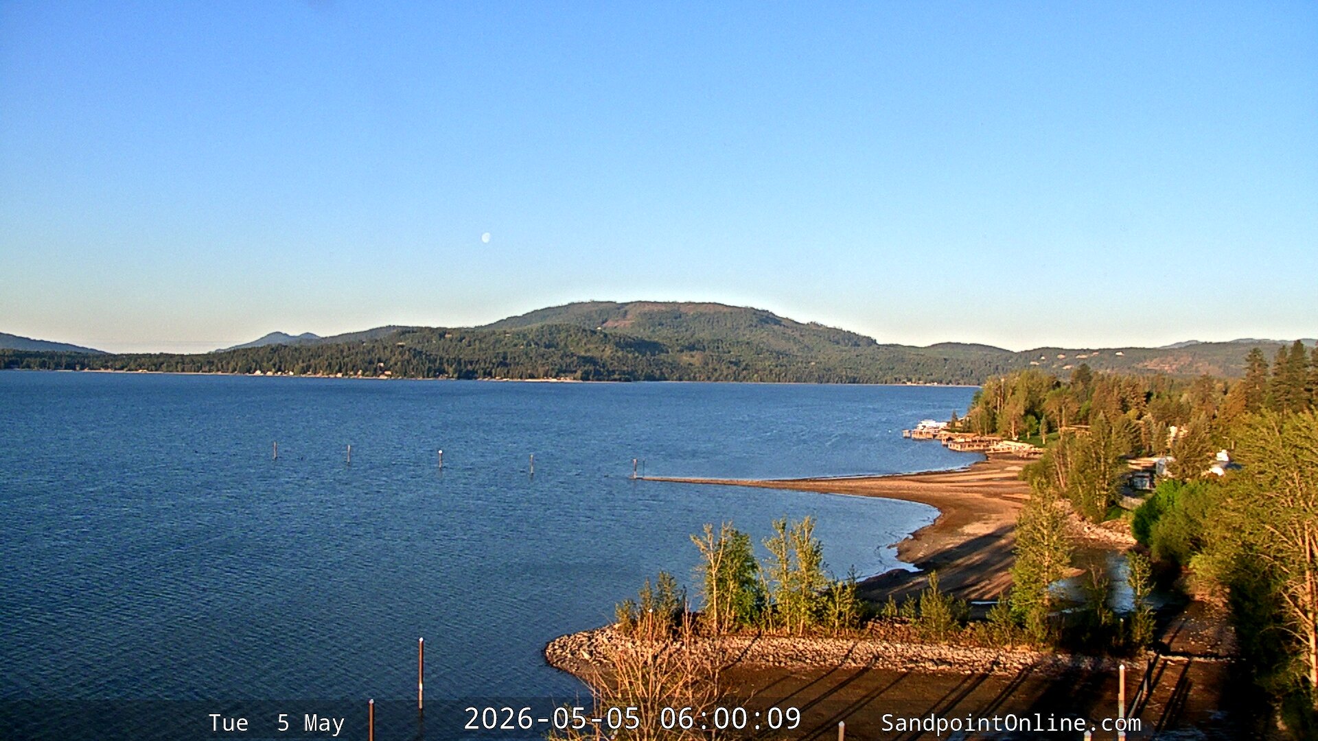 time-lapse frame, Sandpoint Online - Lake Pend Oreille webcam