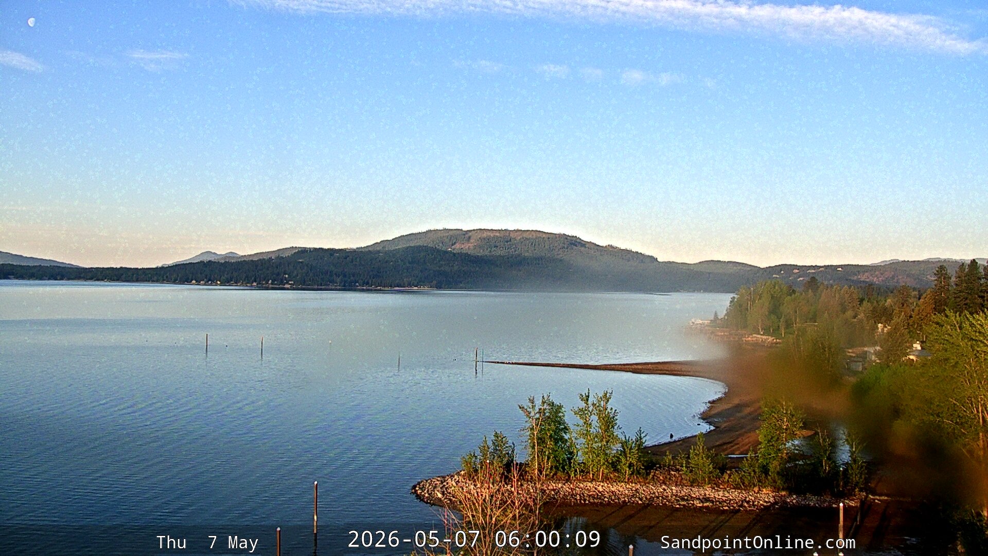 time-lapse frame, Sandpoint Online - Lake Pend Oreille webcam