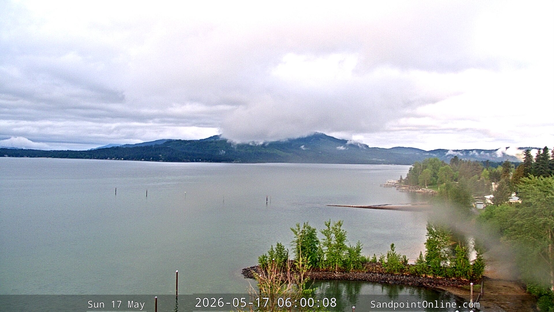 time-lapse frame, Sandpoint Online - Lake Pend Oreille webcam