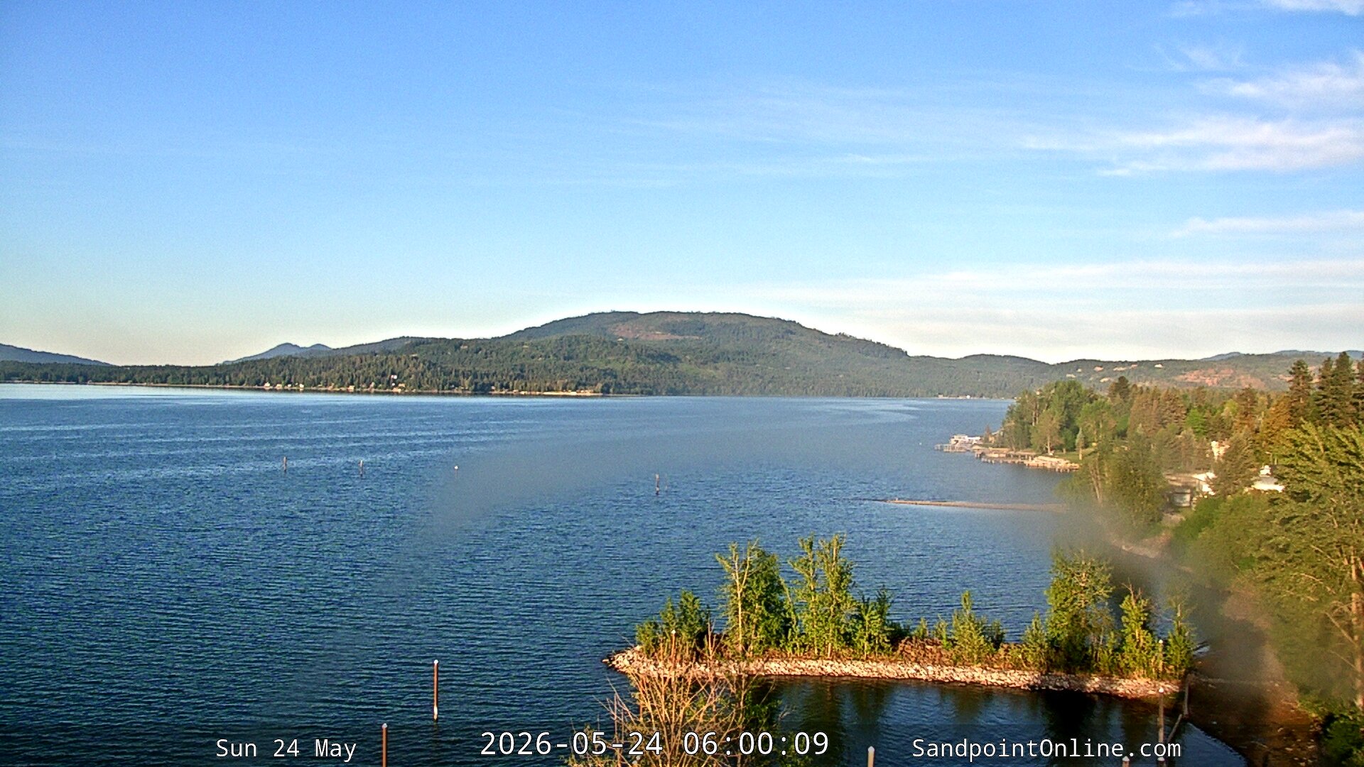 time-lapse frame, Sandpoint Online - Lake Pend Oreille webcam