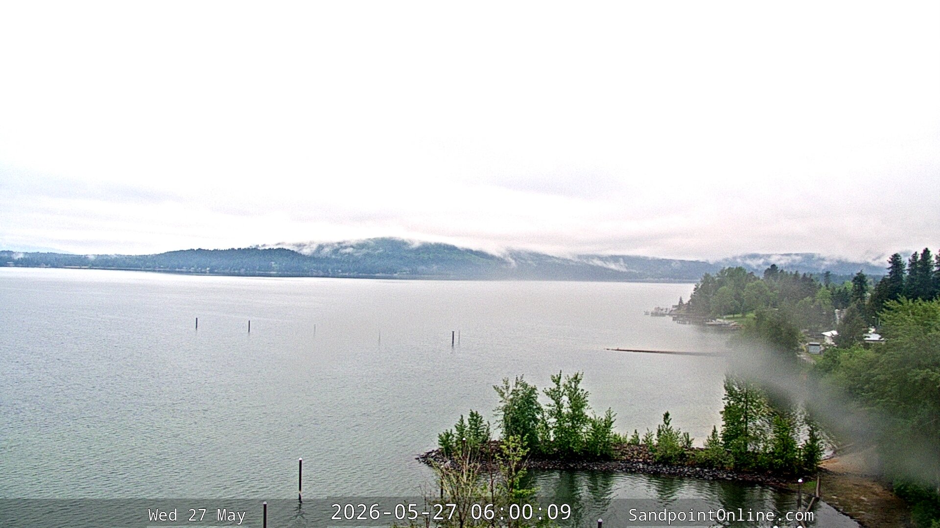 time-lapse frame, Sandpoint Online - Lake Pend Oreille webcam
