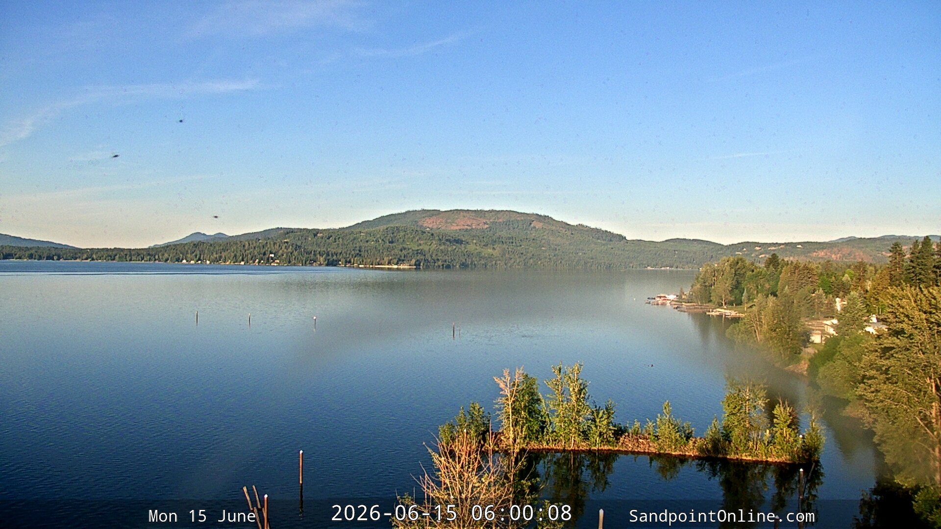 time-lapse frame, Sandpoint Online - Lake Pend Oreille webcam