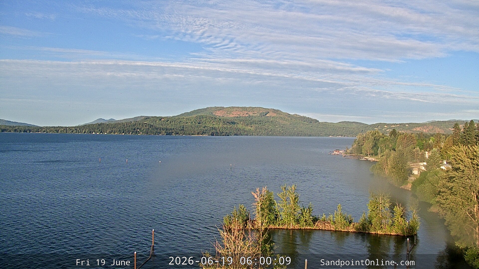 time-lapse frame, Sandpoint Online - Lake Pend Oreille webcam