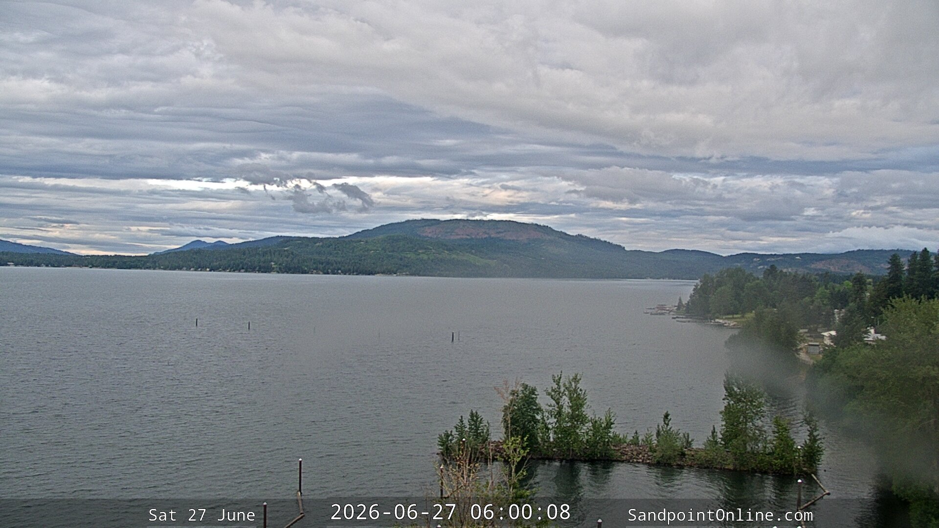 time-lapse frame, Sandpoint Online - Lake Pend Oreille webcam