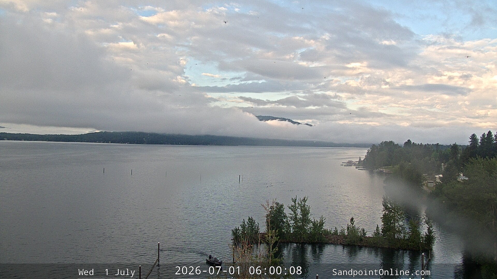 time-lapse frame, Sandpoint Online - Lake Pend Oreille webcam