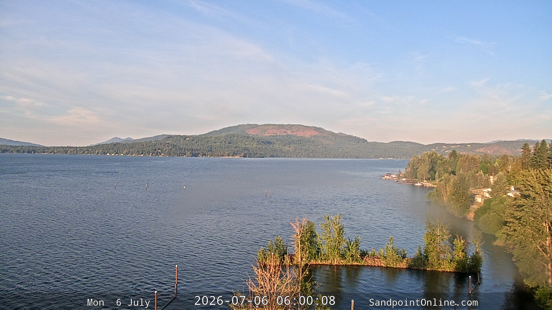 time-lapse frame, Sandpoint Online - Lake Pend Oreille webcam