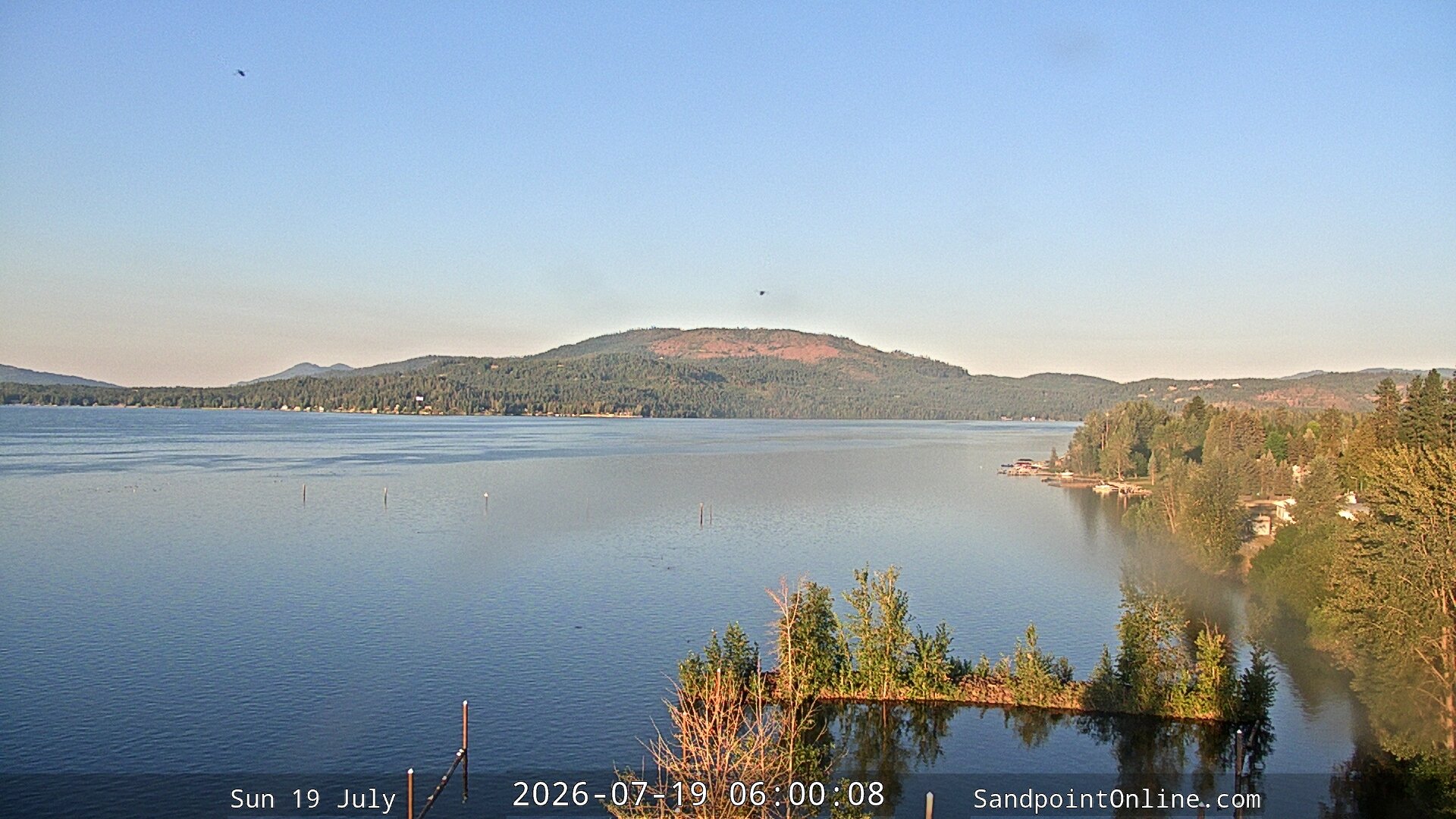 time-lapse frame, Sandpoint Online - Lake Pend Oreille webcam