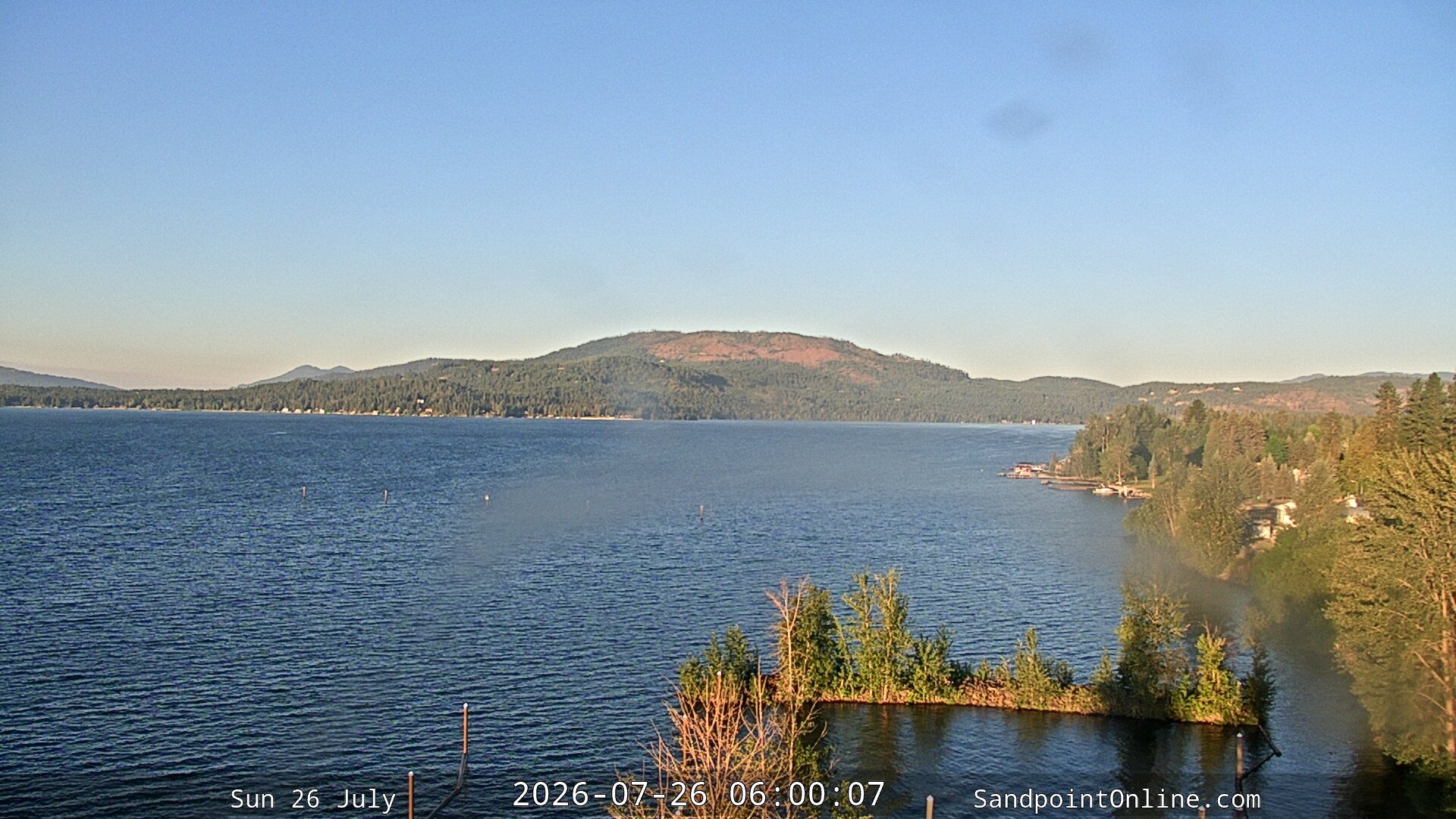 time-lapse frame, Sandpoint Online - Lake Pend Oreille webcam